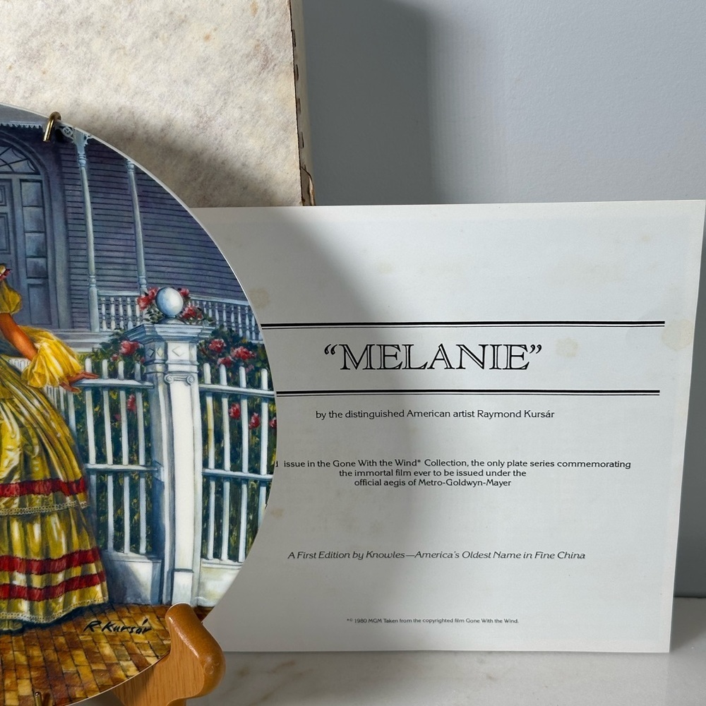 GWTW Knowles Issue 3 Melanie #13100D COA Yellow Ruffled Dress - Picture 6 of 9